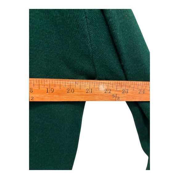 Vintage 90s Jantzen Sweater Mens Large Green Fine Knit Y2K Vneck Pullover USA - Picture 5 of 7